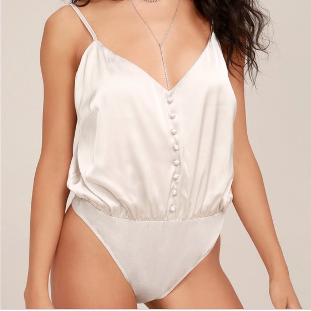 Lulus Satin Button Body Suit